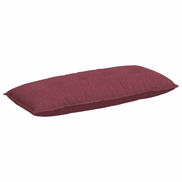 vidaXL Travesseiro para Costas Vinho Vermelho 120 x 19 x 50 cm tecido