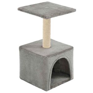 vidaXL &Aacute;rvore para gatos c/ postes arranhadores sisal 55 cm cinzento