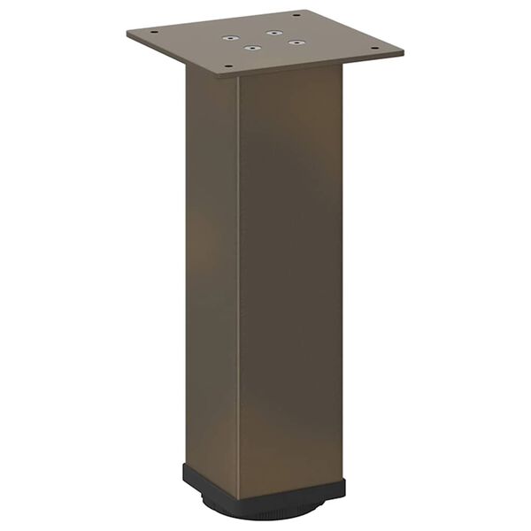 vidaXL Pés para mesa de centro 4 peças aço natural 30-32 cm aço