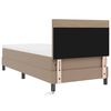 vidaXL Cama Box com colch&atilde;o Cappuccino 90 x 190 cm Couro sint&eacute;tico
