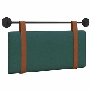 vidaXL Cabeceira Suspensa Liso Verde Escuro 90 x 55 x 5 cm PU Antigo