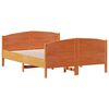 vidaXL Cama sem colch&atilde;o 120x190 cm madeira pinho maci&ccedil;a castanho-mel