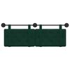 vidaXL Cabeceira Suspensa Verde Escuro 130 x 55 x 5 cm Veludo