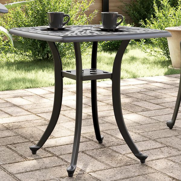 vidaXL Mesa de jardim 53x53x53 cm alumínio fundido preto