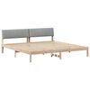 vidaXL Estrutura da cama Marrom e cinza claro 200 x 200 cm