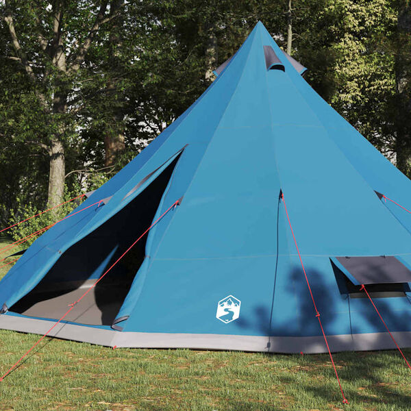 vidaXL Barraca Tipi Familiar Manual Azul e Cinza 560 x 560 x 300 cm