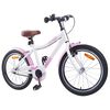 vidaXL Bicicleta Infantil 18 Polegadas para 5-7 anos Rosa Claro