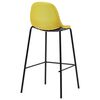 vidaXL 3 pcs conjunto de bar tecido amarelo