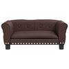 vidaXL Cama para cães 70x45x30 cm couro artificial castanho