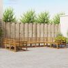 vidaXL Conjunto de Sof&aacute;s para Exterior 9 pcs Natural