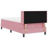 vidaXL Cama Box com colch&atilde;o com cabeceira Rosa 200 x 100 cm Poli&eacute;ster