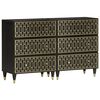vidaXL M&oacute;veis de apoio 2 pcs 60x33x75 cm madeira de mangueira maci&ccedil;a