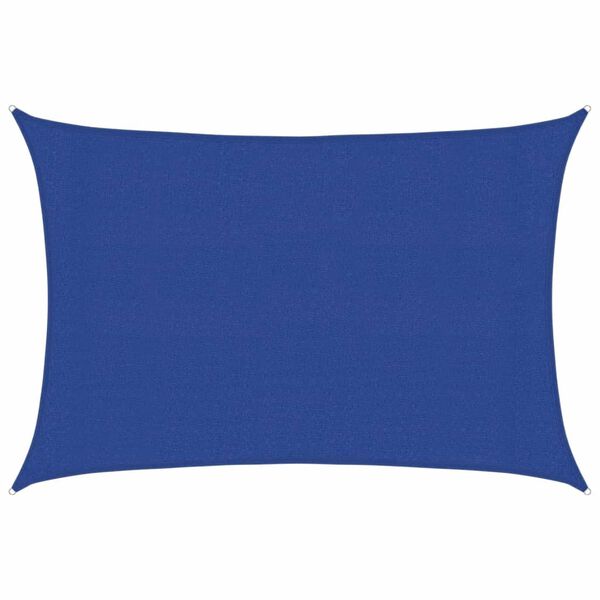 vidaXL Para-sol estilo vela retangular 160 g/m² 3x4,5 m PEAD azul