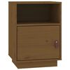 vidaXL Mesa de cabeceira 40x34x55 cm pinho maci&ccedil;o castanho mel