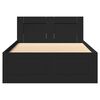vidaXL Estrutura cama c/ cabeceira sem colch&atilde;o 90x200 cm preto