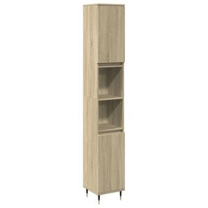 vidaXL Arm&aacute;rio WC 30x30x190 cm derivados de madeira carvalho sonoma