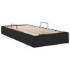 vidaXL Cama com Armazenamento com colch&atilde;o Preto 90 x 190 cm tecido