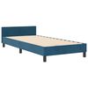 vidaXL Cama Box com cabeceira Azul Escuro 180 x 200 cm Veludo