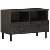 vidaXL M&oacute;vel de TV 70x33x46 cm madeira de mangueira maci&ccedil;a preto