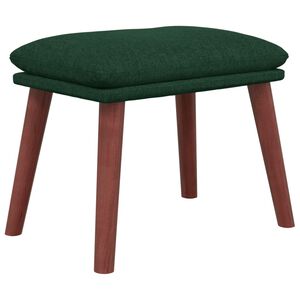vidaXL Apoio de p&eacute;s 45x29,5x35 cm tecido verde-escuro