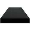 vidaXL Prateleira de parede suspensa 80x23,5x3,8 cm MDF preto