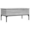vidaXL Mesa de centro 100x50x45cm derivados madeira/metal cinza sonoma