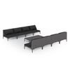 vidaXL 9 pcs conj. lounge jardim c/ almofad&otilde;es vime PE cinzento-escuro
