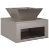vidaXL Fire Pit Ferro Enferrujado 50 x 50 x 40 cm