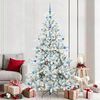 vidaXL &Aacute;rvore de Natal Articulada Artificial Branco 210 cm PVC e A&ccedil;o