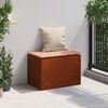 vidaXL Banco de jardim Ferro Enferrujado 60 x 40 x 43 cm A&ccedil;o corten