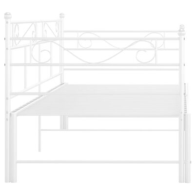 vidaXL Estrutura sofá-cama de puxar 90x200 cm metal branco