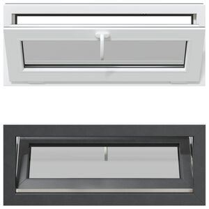 vidaXL Janela de por&atilde;o RISOR 100 x 40 cm PVC e Vidro
