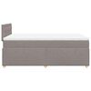vidaXL Cama boxspring c/ colch&atilde;o 120x190cm tecido castanho-acinzentado