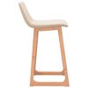 vidaXL Bancos de bar 2 pcs tecido cor creme