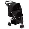vidaXL Carrinho dobr&aacute;vel para c&atilde;es 80x46x98 cm tecido oxford preto