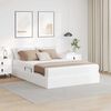 vidaXL Cama com arrumação e colchão com colchão Branco 140 x 200 cm