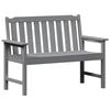 vidaXL Banco de jardim Cinzento-claro 120 x 59 x 88 cm HDPE