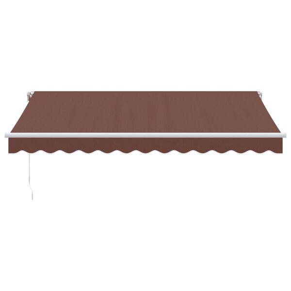 vidaXL Toldo retr&aacute;til manual 350x250 cm castanho