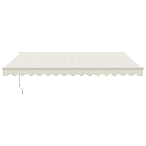 vidaXL Toldo retr&aacute;til 4x3 m tecido e alum&iacute;nio cor creme