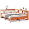 vidaXL Cama com estante sem colch&atilde;o 150x200 cm pinho maci&ccedil;o