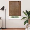 vidaXL Estores de rolo com cortinas Manual Castanho 110 x 220 cm Bambu