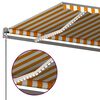 vidaXL Toldo autom. c/ LED e sensor de vento 6x3,5 m amarelo e branco