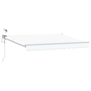 vidaXL Toldo Retr&aacute;til El&eacute;trico Branco 3 x 2,5 m