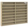 vidaXL Arm&aacute;rio vitrine 100x8,5x75 cm derivados madeira carvalho sonoma