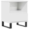 vidaXL Mesa de cabeceira 40x35x50cm derivados madeira branco brilhante