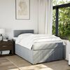 vidaXL Cama boxspring com colch&atilde;o 120x190 cm tecido cinzento-claro