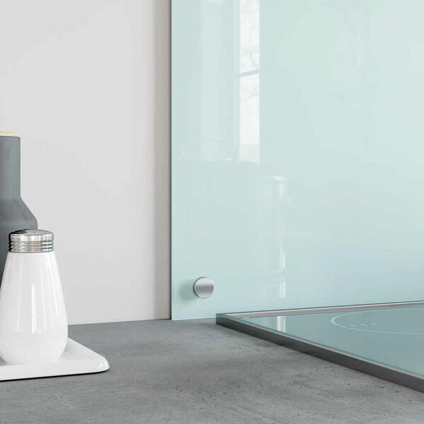 vidaXL Painel anti-salpicos de cozinha 80x60 cm vidro temperado cor leitosa