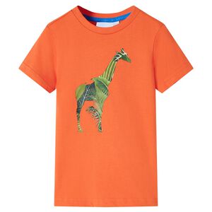 T-shirt de crian&ccedil;a laranja-brilhante 104
