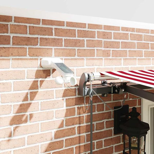 vidaXL Tecido de Toldos com Vermelho e Branco 400 &times; 300 cm Poli&eacute;ster