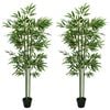 vidaXL &Aacute;rvore de Bambu Artificial 2 pcs Verde 45 x 18 x 175 cm